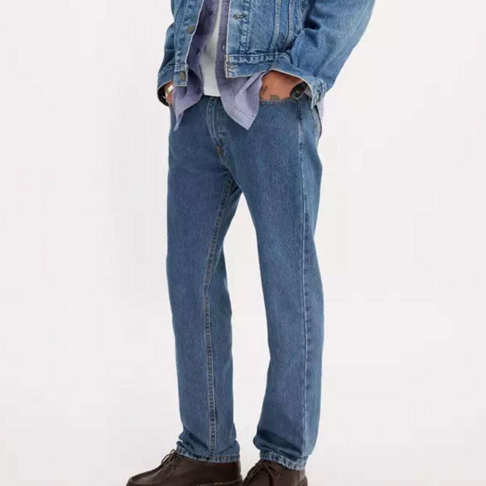 MEN’s CLASSIC STRAIGHT‎ LEG 505 34/30 ZIP-FLY MEDIUM BLUE WASH CASUAL JEANS EUC